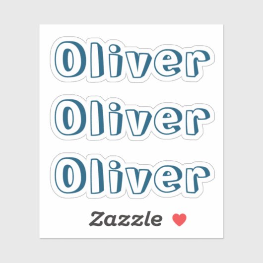 カスタムダークブルーキッズ名シール シール (シート)