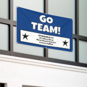 カスタムダークブルーチームバナー 横断幕 (ビルの外側)