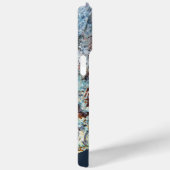 カスタムダークブルーレッドタンブラック大理石パタフェイクーン Case-Mate iPhoneケース (裏面 / 右)