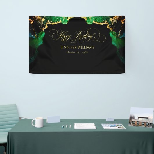 カスタムダークムーディ誕生日背景バナー 横断幕 (トレードショー)