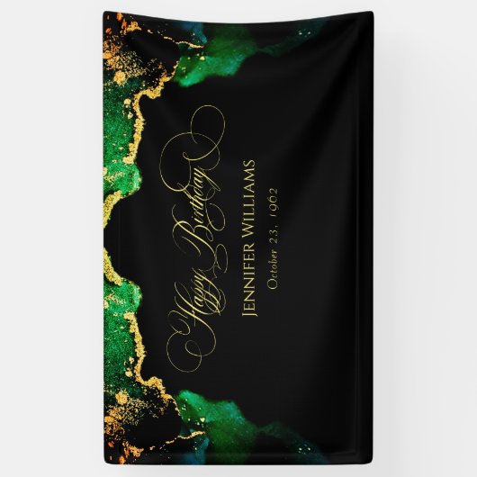 カスタムダークムーディ誕生日背景バナー 横断幕 (縦)