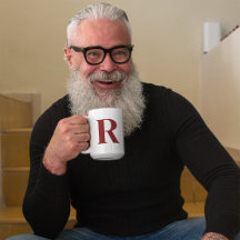 カスタムダークレッドパーソナライズされたイニシャル