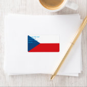 カスタムチェコ国旗のラベル ラベル (インサイチュ)