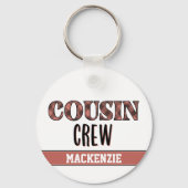カスタムチェック柄いとこズCrewいとこズSquad キーホルダー (裏面)