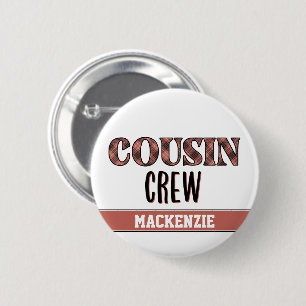 カスタムチェック柄いとこズCrew いとこズSquad 缶バッジ