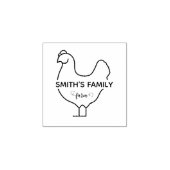 カスタムチキンシルエット卵ミニスタンプ ラバースタンプ (インプリント)