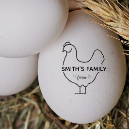 カスタムチキンシルエット卵ミニスタンプ ラバースタンプ
