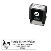 カスタムチキンラバーロスター差出人住所スタンプ セルフインキングスタンプ (インサイチュ)