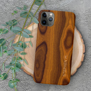 カスタムチックなスタイリッシュレトロウッドグレインパターン iPhone 11 PRO MAXケース
