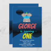 カスタムチャイルドズコアラマスクマンガパーティの招待状 招待状 (正面/裏面)