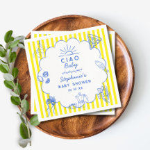 カスタムチャオベビーイタリアンをテーマにしたベビーシャワーデコール