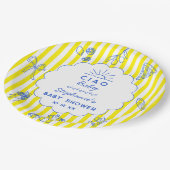 カスタムチャオベビーイタリアンをテーマにしたベビーシャワーデコール ペーパープレート (アングル)