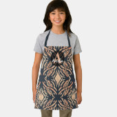 カスタムチャコールグレー&ピーチ南西パターン エプロン (インサイチュ)
