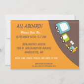 カスタムチュガトレインバースデーパーティーの招待 招待状 (裏面)