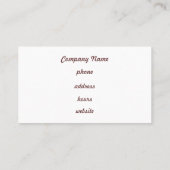 カスタムチョコレートジンガム名刺 名刺 (裏面)