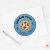 カスタムチョコレートチップクッキーラパーソナライズされたベル ラウンドシール (封筒)