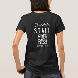 カスタムチョコレートフェスティバルイベントロゴQRコードスタッフ Tシャツ