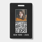 カスタムチョコレートフェスティバル写真QRコードスタッフ バッジ (Back)