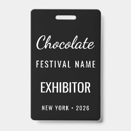 カスタムチョコレートフェスティバルQRコード出展者ID バッジ