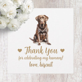 カスタムチョコレートラボドッグ結婚式の引き出物ラベル フェイバータグ