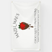 カスタムチョコレート付きイチゴバナー 横断幕 (縦)