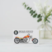 カスタムチョッパー | バイク | バイク修理 名刺 (スタンド正面)