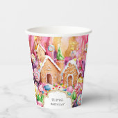 カスタムチルドレンズキャンディランド誕生日 紙コップ (正面)