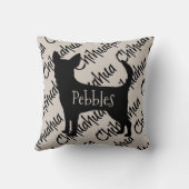 カスタムチワホアドッグシルエット クッション (裏面)