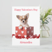 カスタムチワホアパピーハートボックスバレンタイン シーズンカード (スタンド正面)