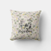 カスタムチワワポートレートピロー抽象芸術パターン クッション (正面)