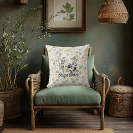 カスタムチワワポートレートピロー抽象芸術パターン クッション