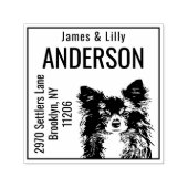 カスタムチワワ差出人住所スタンプセルフインク セルフインキングスタンプ (デザイン)