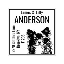 カスタムチワワ差出人住所スタンプセルフインク セルフインキングスタンプ