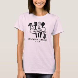 カスタムチーフ調理器具クッキングスクール Tシャツ