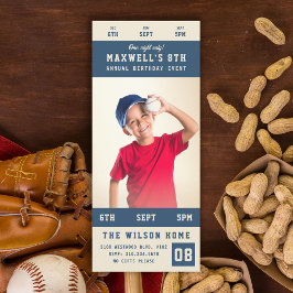 カスタムチームカラースポーツのイベントチケット誕生日 招待状