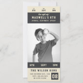 カスタムチームカラースポーツのイベントチケット誕生日 招待状 (正面)