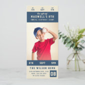 カスタムチームカラースポーツのイベントチケット誕生日 招待状 (スタンド正面)