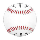 カスタムチームコーチクラブ名 野球ボール (裏面)