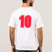 カスタムチームジャージー - 国名、ジャージー Tシャツ (裏面)