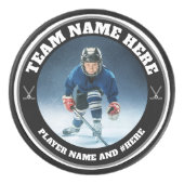 カスタムチームフォトホッケーパック アイスホッケーパック (正面)