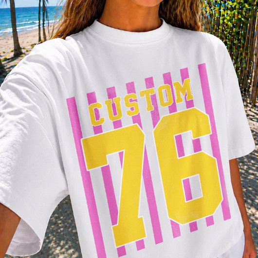 カスタムチーム名と背番号 ゲームデー Tシャツ