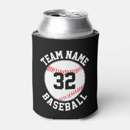 カスタムチーム名と選手番号の野球ファングッズ 缶クーラー