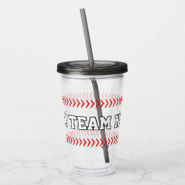 カスタムチーム名の野球選手、コーチ、またはファン アクリルタンブラー