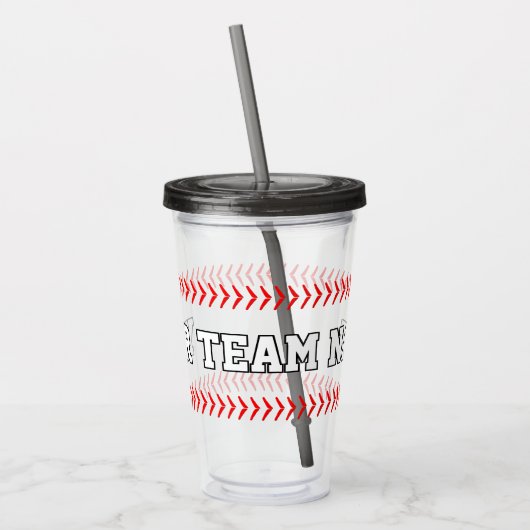カスタムチーム名の野球選手、コーチ、またはファン アクリルタンブラー (左)