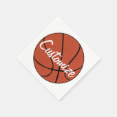 カスタムチーム名または文字バスケットボールチームパーティー スタンダードカクテルナプキン (角)