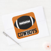 カスタムチーム名&カラーサッカースポーツステッカー スクエアシール (封筒)