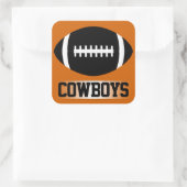 カスタムチーム名&カラーサッカースポーツステッカー スクエアシール (バッグ)