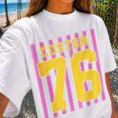 カスタムチーム名＋ナンバー スポーツファンTシャツ Tシャツ