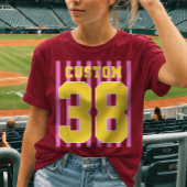 カスタムチーム名＋ナンバー スポーツファンTシャツ Tシャツ