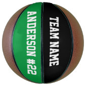 カスタムチーム名、プレイヤー名、番号、色 バスケットボール (縦)